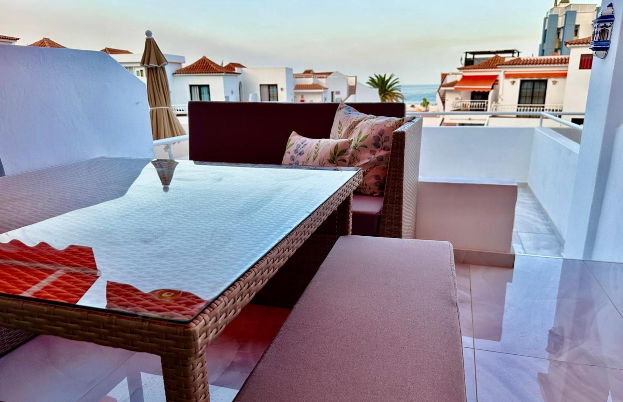 Luxury Diamond - Ocean View, Big Terraces, Air Con, Wifi Leilighet Los Cristianos  Eksteriør bilde